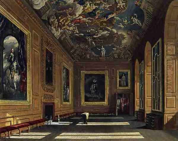 The Queens Presence Chamber, Windsor Castle, from 'Royal Residences', engraved by W. J. Bennett, pub. by William Henry Pyne (1769-1843), 1819 Oil Painting by Charles Wild