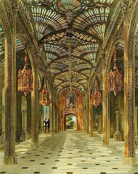 The Conservatory at Carlton House from Pynes Royal Residences engraved by Thomas Sutherland (b.c.1785), published in 1819 Oil Painting by Charles Wild