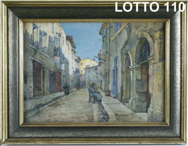 La Vita Nel Borgo Storico Oil Painting by Eugenio Gays