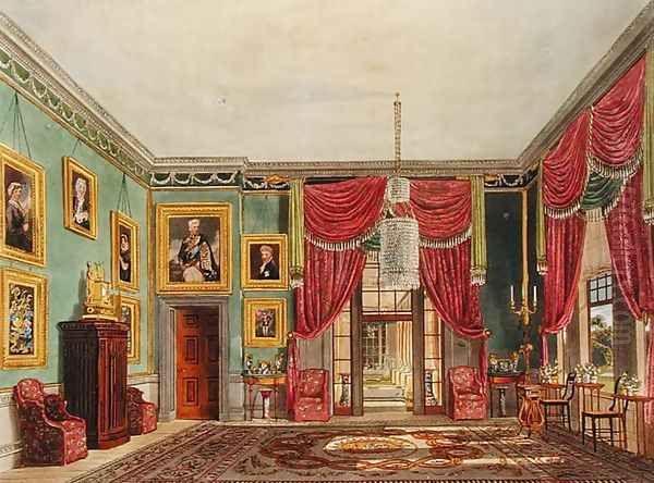 The Green Pavilion, Frogmore House, from The History of the Royal Residences, engraved by Daniel Havell (1785-1826), by William Henry Pyne (1769-1843), 1819 Oil Painting by Charles Wild