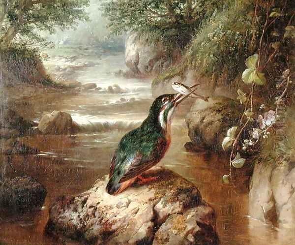 The Haunt of the Kingfisher Oil Painting by John Wainwright