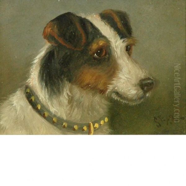 Jack Russell Terrier Oil Painting by George Earl