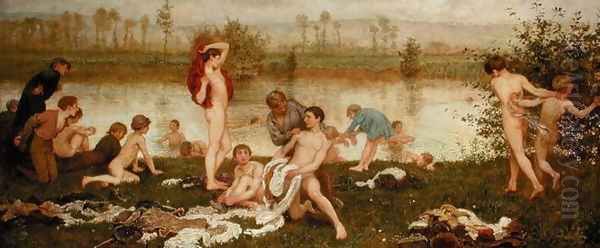 The Bathers, 1865-7 Oil Painting by Frederick Walker