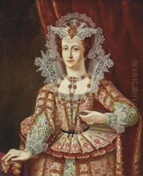 Portrait Of A Lady Oil Painting by Marcus Ii Gerards