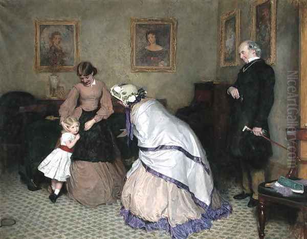 Strange Faces Oil Painting by Frederick Walker