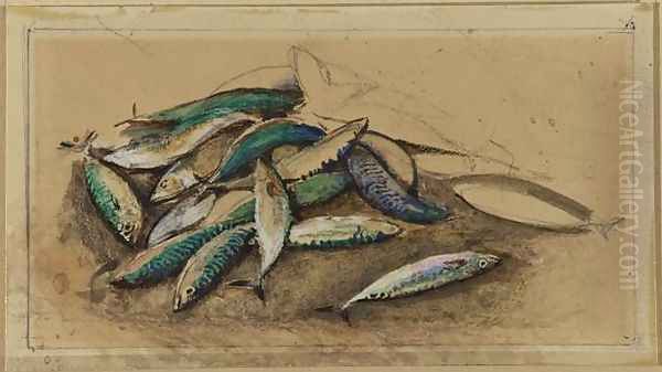 Pile of Herrings Oil Painting by Frederick Walker