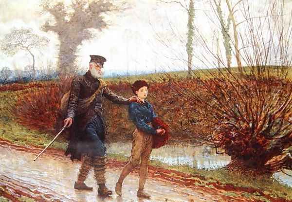 Wayfarers Oil Painting by Frederick Walker