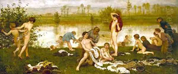 The Bathers 1865 1868 Oil Painting by Frederick Walker