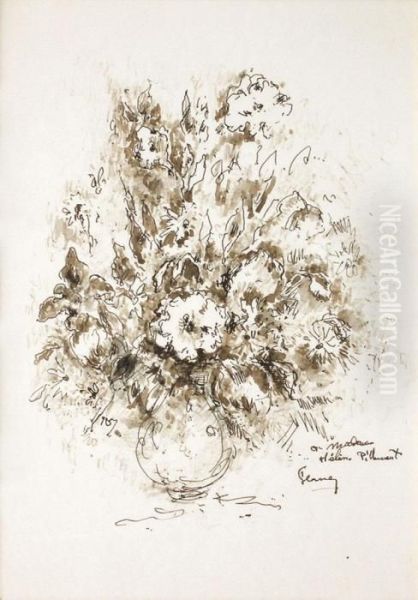 Bouquet De Fleurs Oil Painting by Paul-Elie Gernez