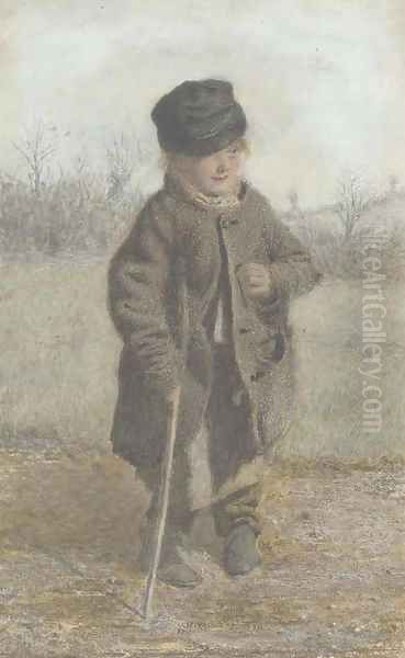 The little farm boy Oil Painting by Frederick Walker