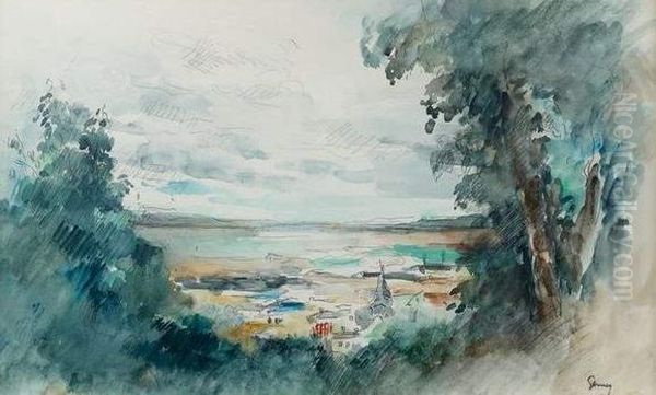 Vue De Village Oil Painting by Paul-Elie Gernez