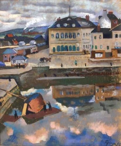 Le Port D'honfleur Oil Painting by Paul-Elie Gernez