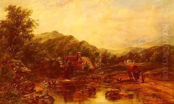 A Mill Stream Among The Hills Oil Painting by Frederick Waters Watts