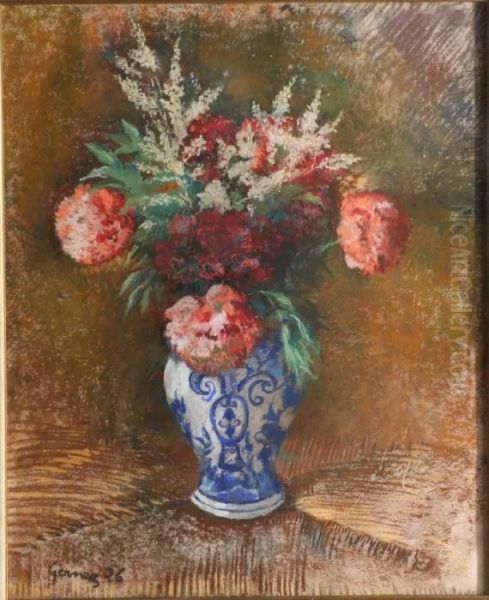 Bouquet De Fleurs Oil Painting by Paul-Elie Gernez