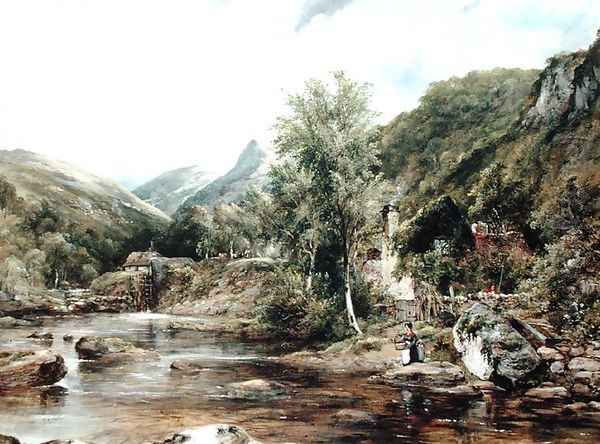 Pandy Mill, Bettys-y-Coed Oil Painting by Frederick Waters Watts