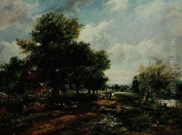 River landscape Oil Painting by Frederick Waters Watts