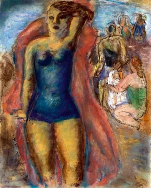 Aan Het Strand Oil Painting by Leo Gestel