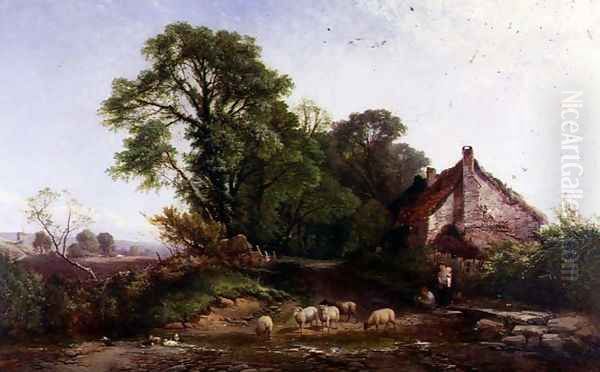 Near Dedham, Essex Oil Painting by Frederick Waters Watts