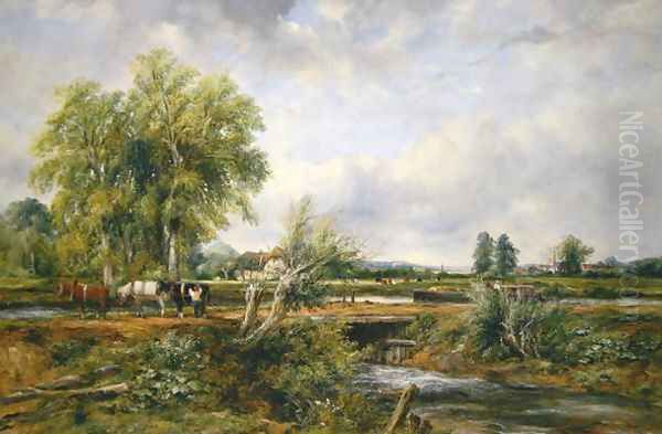 Pastoral landscape Oil Painting by Frederick Waters Watts