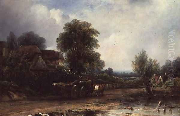 The Timber Wagon Oil Painting by Frederick Waters Watts