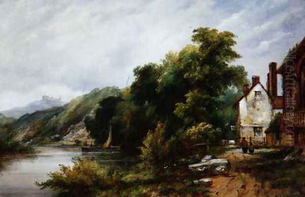 Symonds Yat, Wye Oil Painting by Frederick Waters Watts