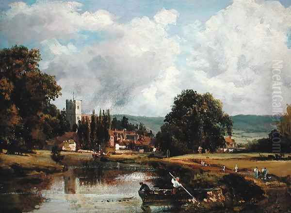 The Thames at Mortlake Oil Painting by Frederick Waters Watts