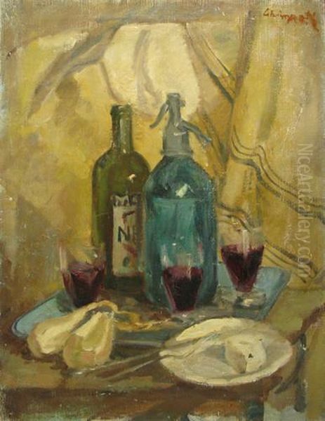 Natura Statica Cu Sifoane Oil Painting by Stelian Popescu Ghimpati