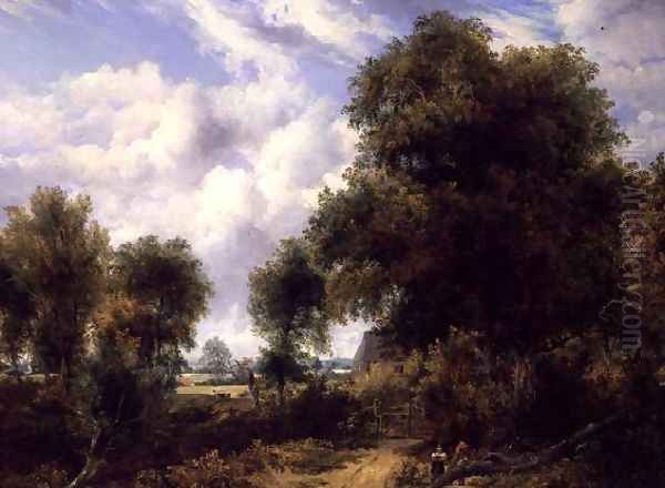 Wooded landscape Oil Painting by Frederick Waters Watts