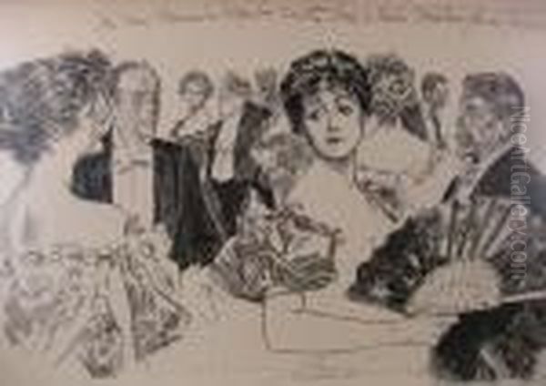 Evening Soiree Oil Painting by Charles Dana Gibson