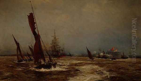 Commerce and Sea Power, 1898 Oil Painting by William Lionel Wyllie