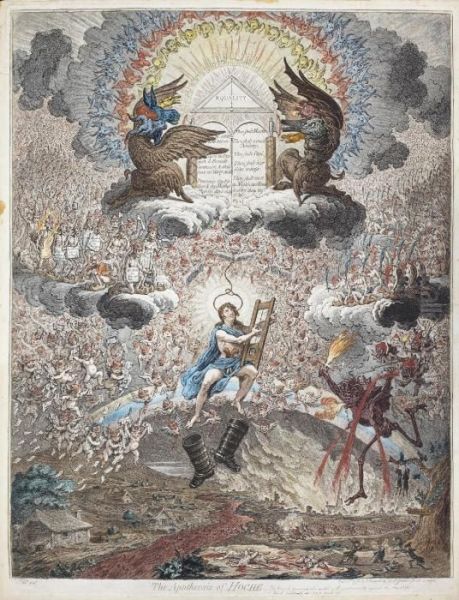 The Apotheosis Of Hoche Oil Painting by James Gillray