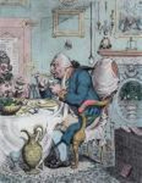 Five Political Caricatures Dated Between Oil Painting by James Gillray