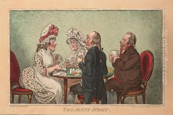 A Collection Of Caricatures Oil Painting by James Gillray