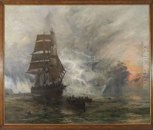 The Phantom Ship Oil Painting by William Lionel Wyllie