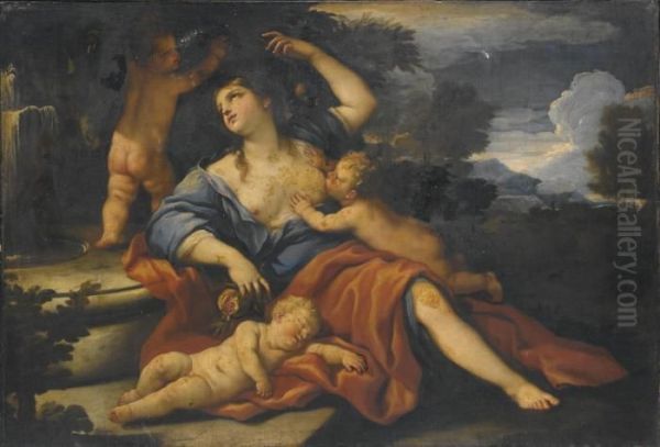 An Allegory Of Christian Charity Oil Painting by Luca Giordano