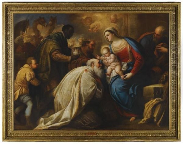 The Adoration Of The Magi Oil Painting by Luca Giordano