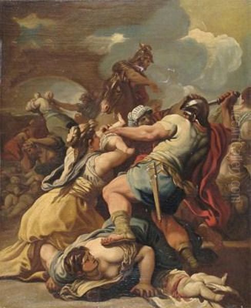 Massacre Of The Innocents Oil Painting by Luca Giordano