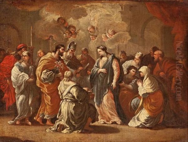 Los Desposorios De La Virgen by Luca Giordano