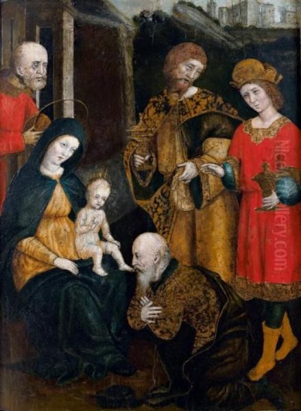 L'adoration Des Mages Oil Painting by Gerolamo Giovenone