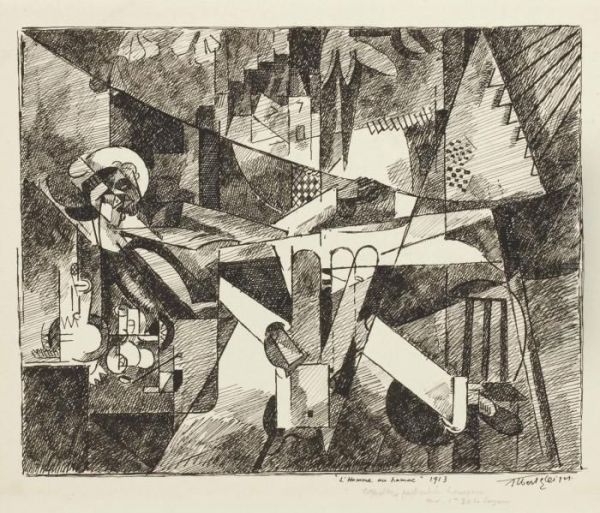 L'homme Au Hamac Oil Painting by Albert Gleizes