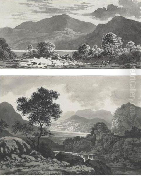 View Of Elterwater Oil Painting by John Glover