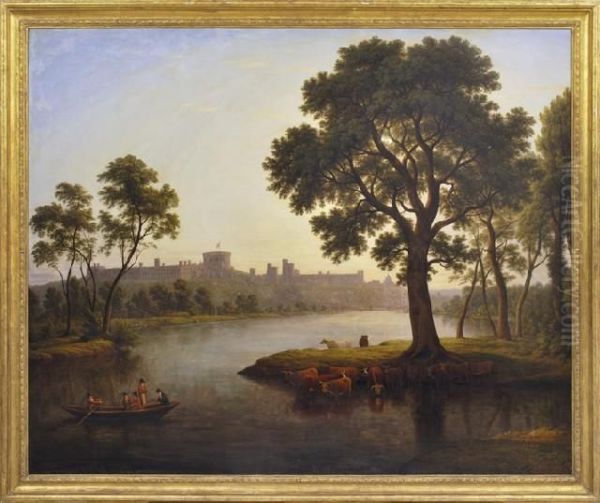 Windsor Castle Oil Painting by John Glover