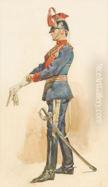 The 12th (the Prince Of Wales's Royal) Lancers, C.1890 Oil Painting by John Edward Goodall