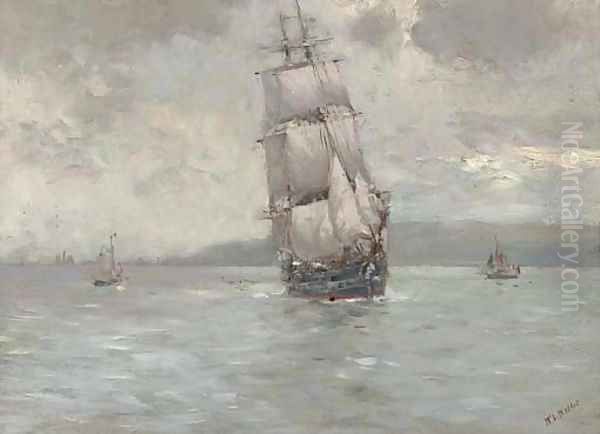 Running up the Channel Oil Painting by William Lionel Wyllie