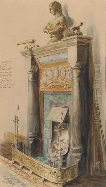 The mantlepiece at Tower House, Portsmouth Oil Painting by William Lionel Wyllie