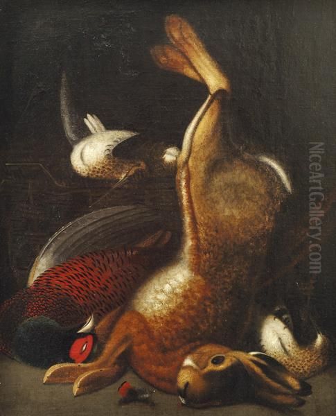 Hare, Pheasant And Two Snipe Oil Painting by William Buelow Gould