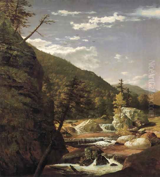 Mountain Pools Oil Painting by Gottlieb Daniel Paul Weber