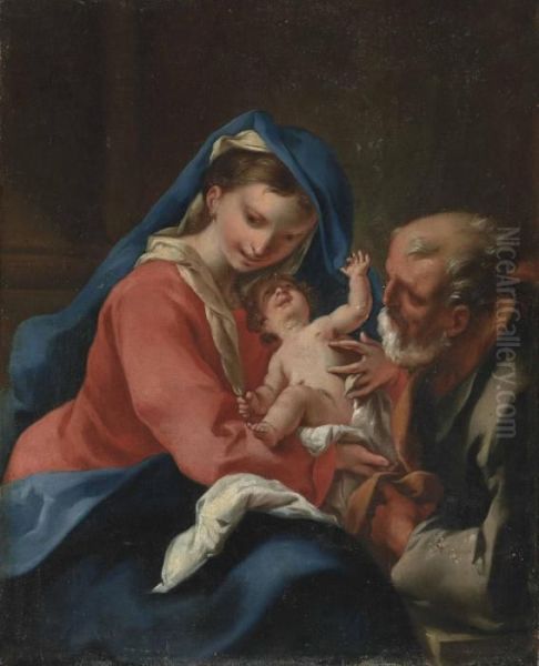 The Holy Family Oil Painting by Nicola Grassi