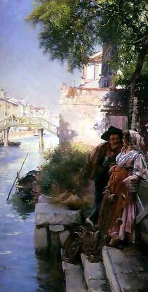 The Fishermans Courting Oil Painting by Henry Woods