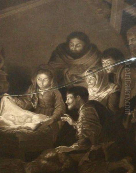 The Adoration Of The Shepherds Oil Painting by Valentine Green